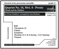 Quartet #14 (Death and the Maiden) Percussion Ensemble - 11 players cover Thumbnail